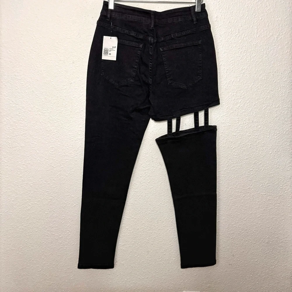 Forever 21 High-Rise leg ladder Cutout Jeans black size M or 26/27 NWT